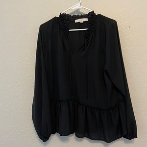 NWOT LOFT black blouse